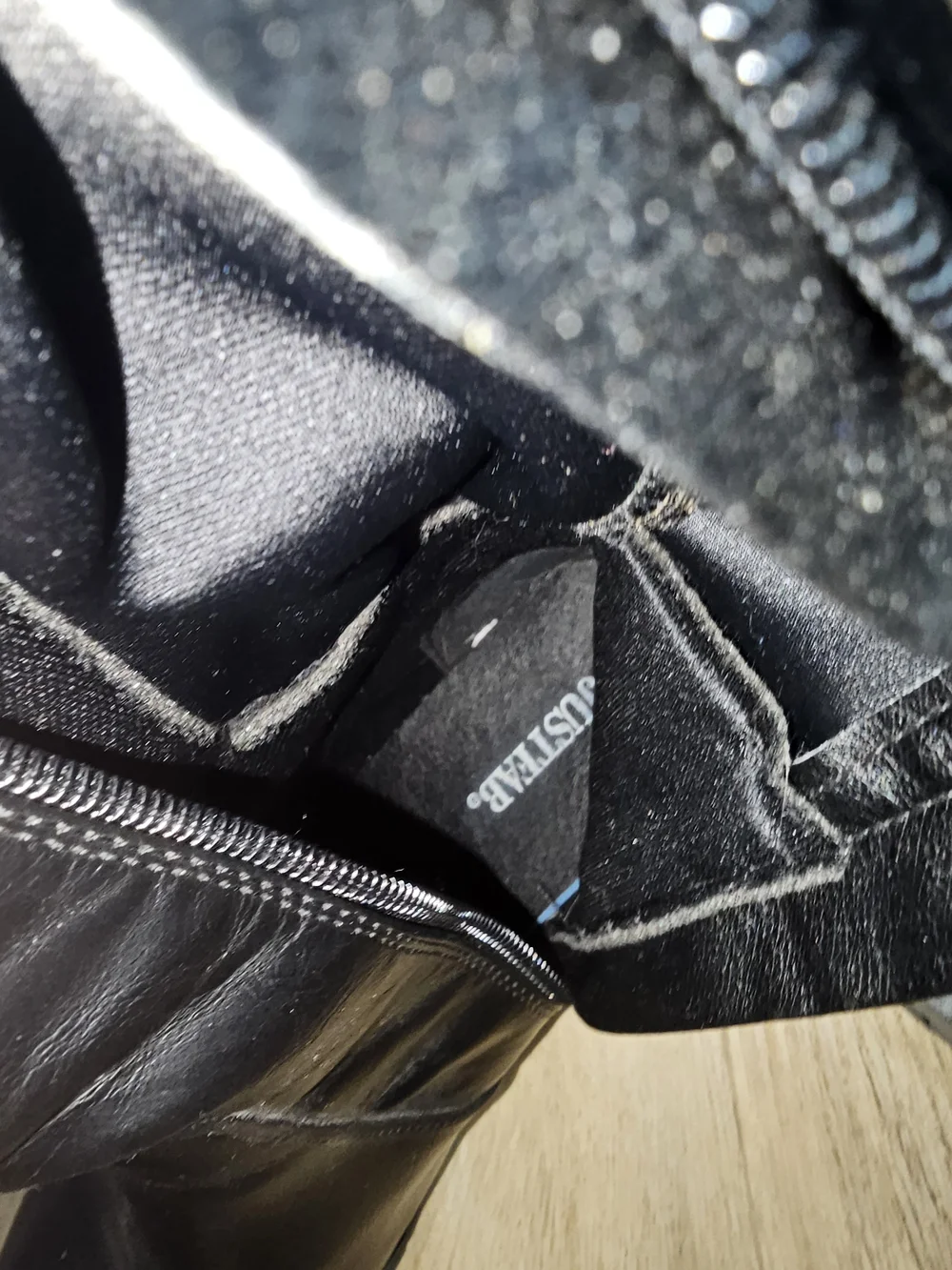 JustFab Black Over-the-Knee Stretch Riding Boots
